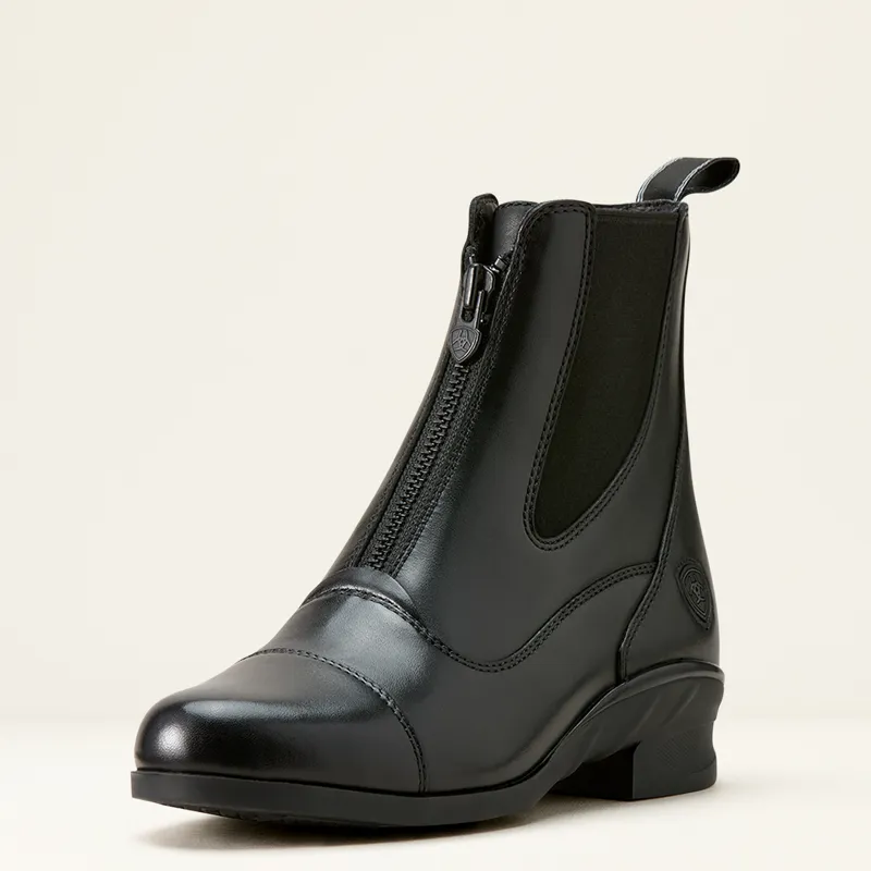 NEW Ariat Womens Heritage Zip Paddock Boot Black-1