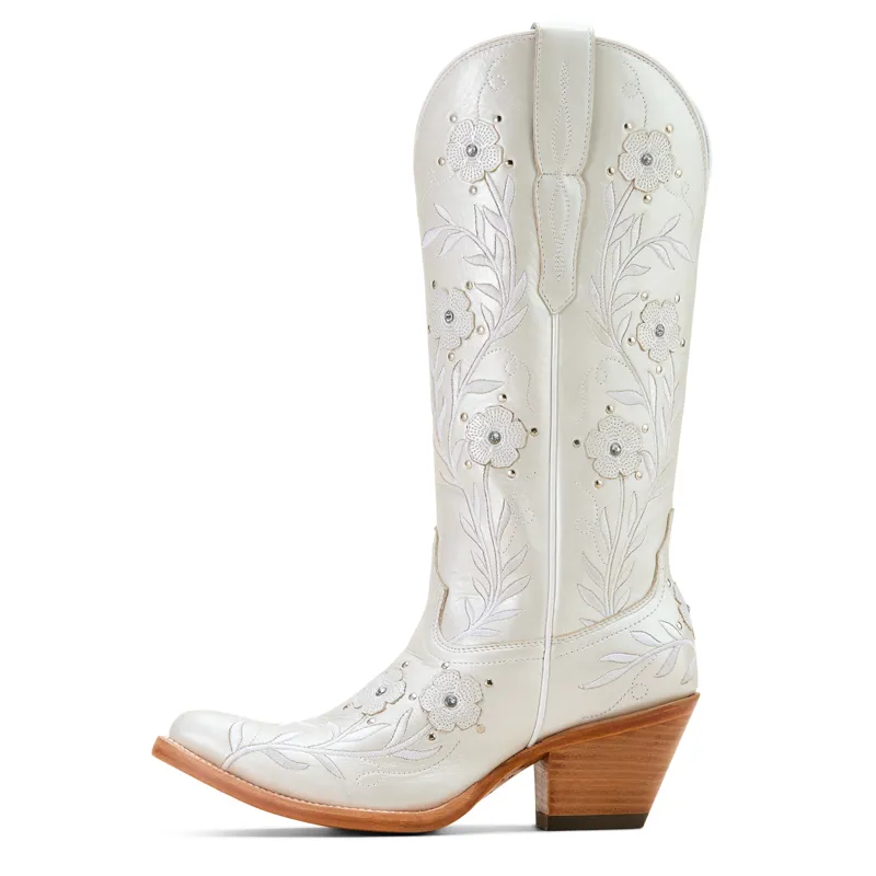 Ariat Womens Romance Western J Toe Boot in Pearly White-3
