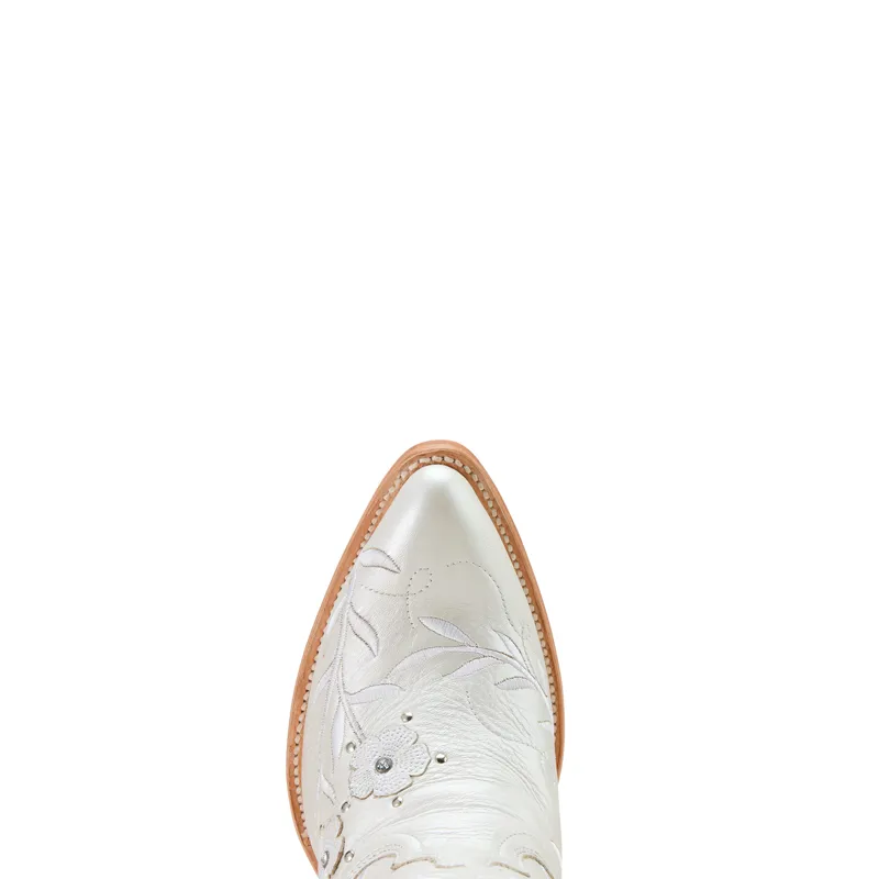 Ariat Womens Romance Western J Toe Boot in Pearly White-2