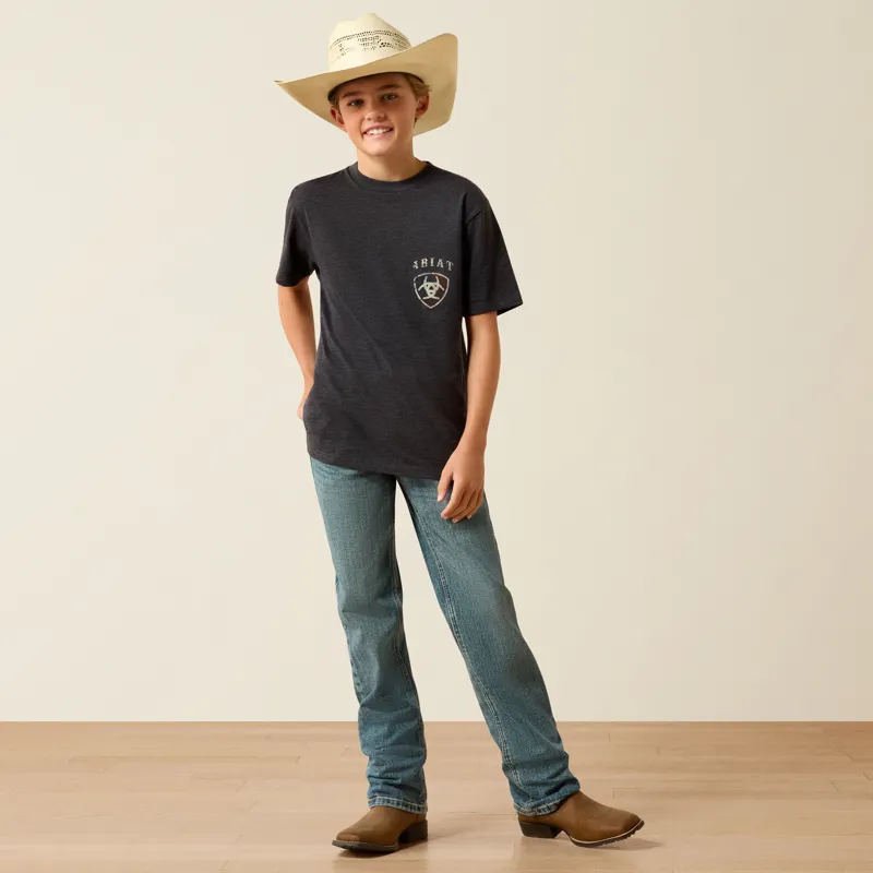 Ariat Kids Ariat American Bison T-Shirt in Charcoal Heather-1