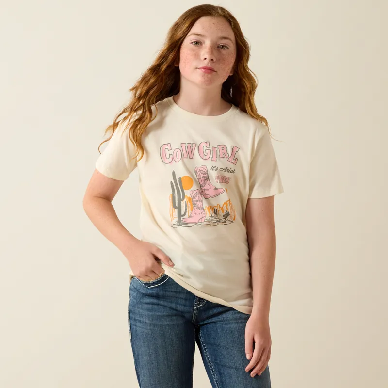 Ariat Cowgirl Vibes T-Shirt in Natural-2