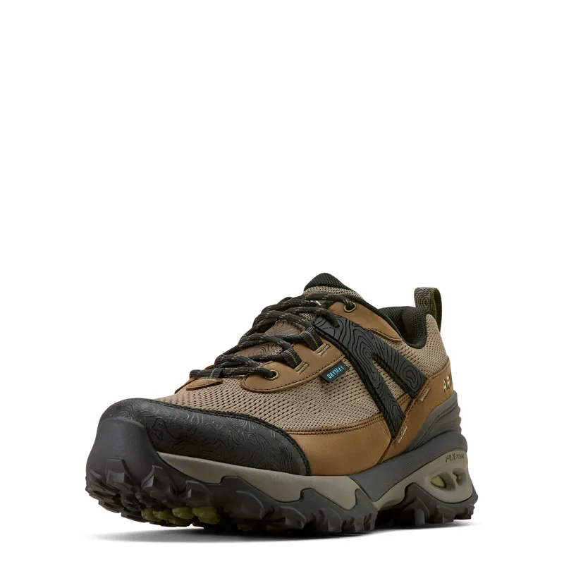 Ariat Mens Waterproof Traverse Hiking Shoe in Brown Bark