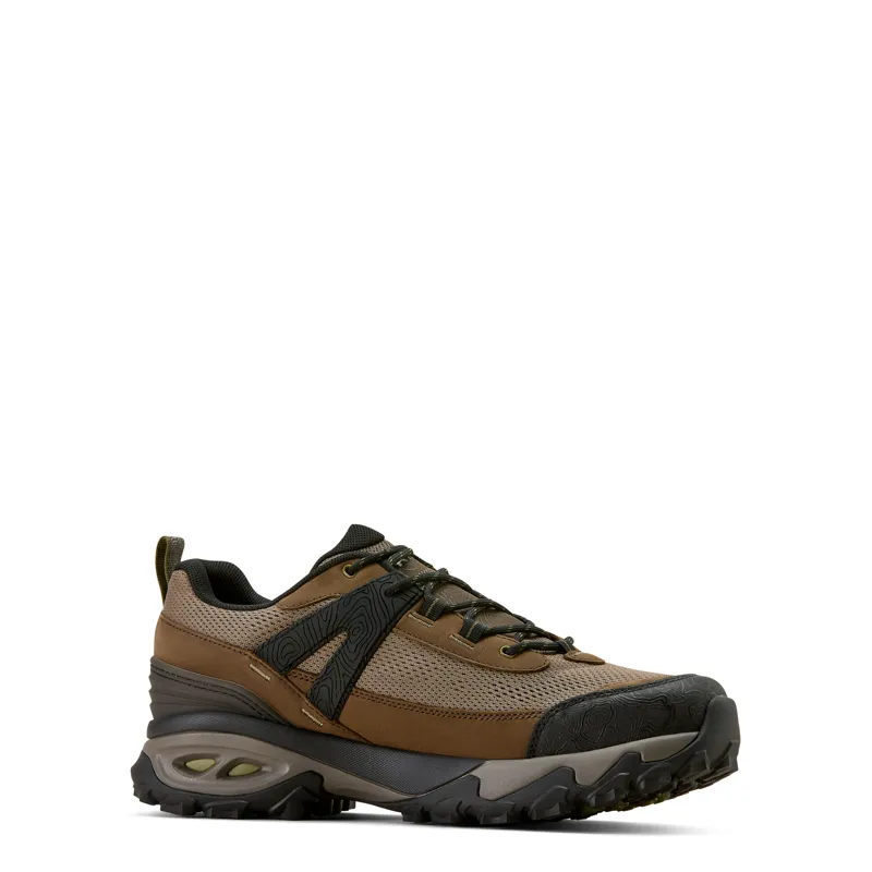 Ariat Mens Waterproof Traverse Hiking Shoe in Brown Bark-1