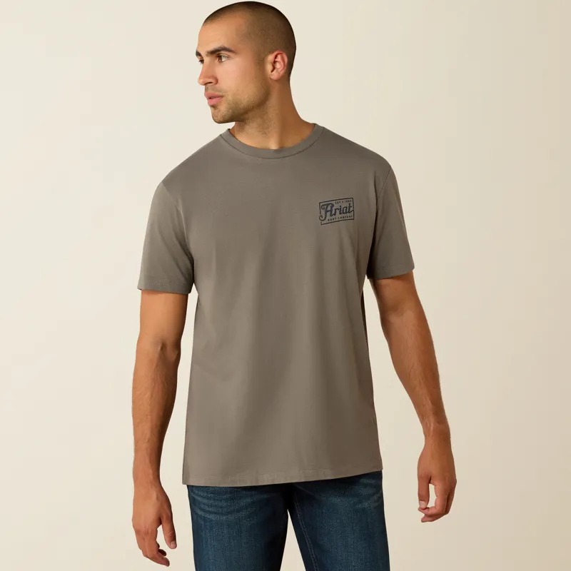 Ariat Mens Paintriot Classic Fit T-Shirt in Smoked Pearl-1
