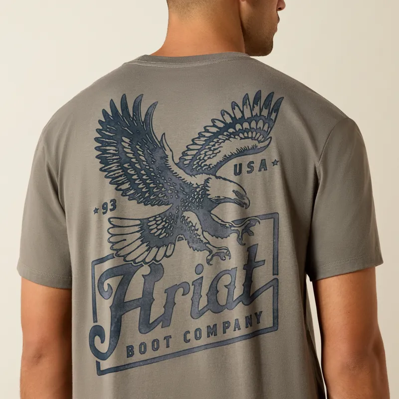 Ariat Mens Paintriot Classic Fit T-Shirt in Smoked Pearl