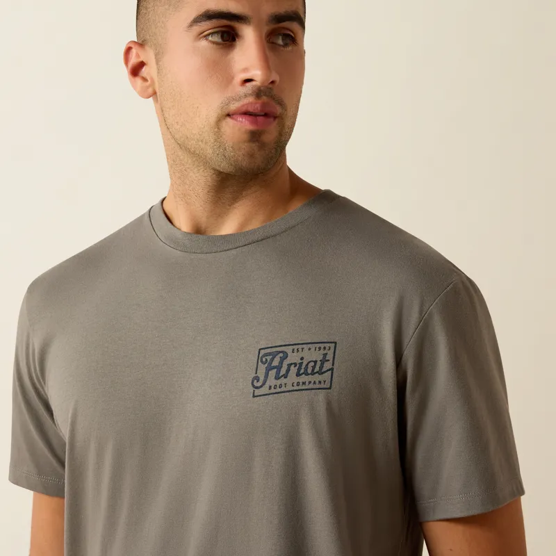 Ariat Mens Paintriot Classic Fit T-Shirt in Smoked Pearl-2