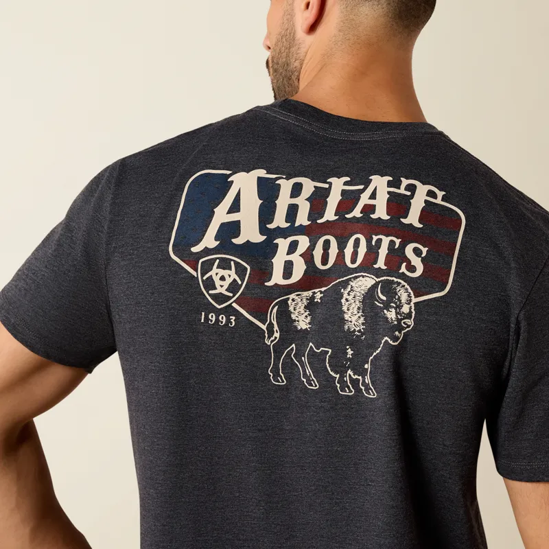 Ariat American Bison Classic Fit T-Shirt in Charcoal Heather
