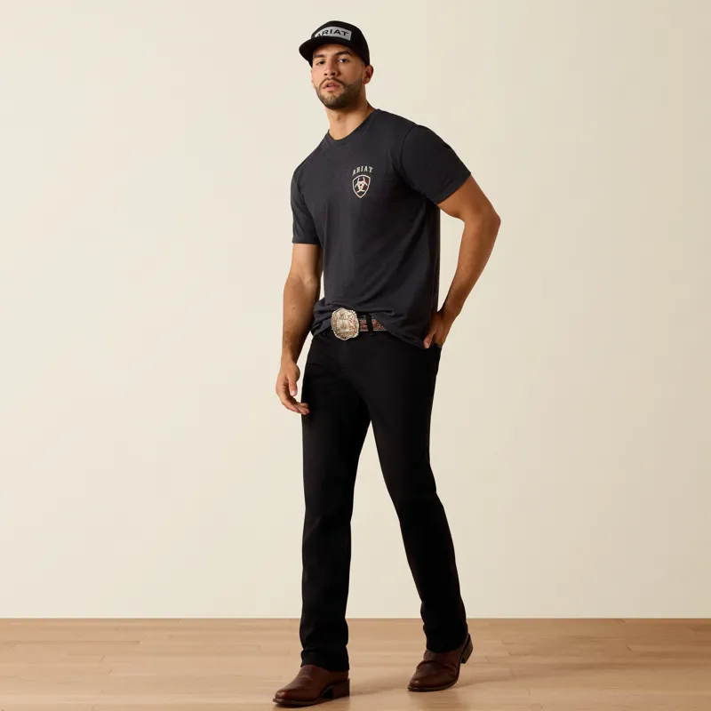 Ariat American Bison Classic Fit T-Shirt in Charcoal Heather-3