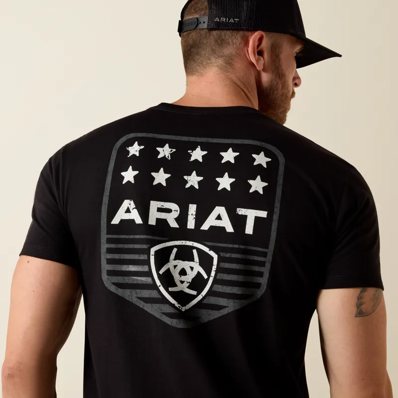 Ariat Mens Short Sleeve Stars and Stripes T-shirt Black-1
