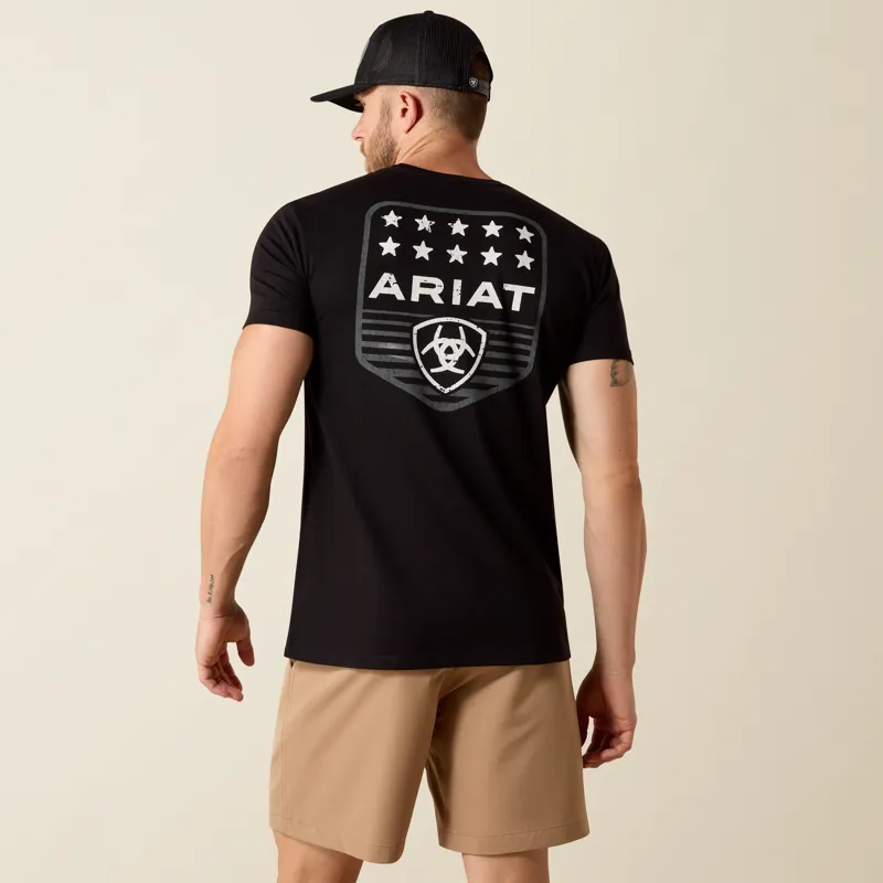Ariat Mens Short Sleeve Stars and Stripes T-shirt Black-3