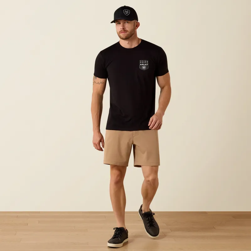 Ariat Mens Short Sleeve Stars and Stripes T-shirt Black-4