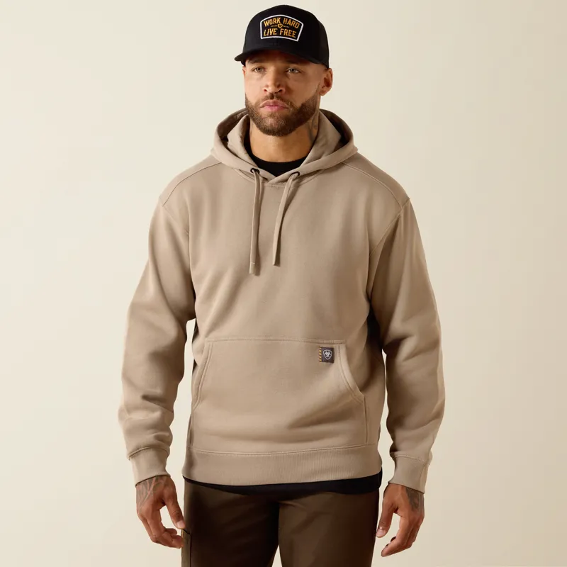 Ariat Men's Rebar Lightweight Workhog Hoodie in Greige-4