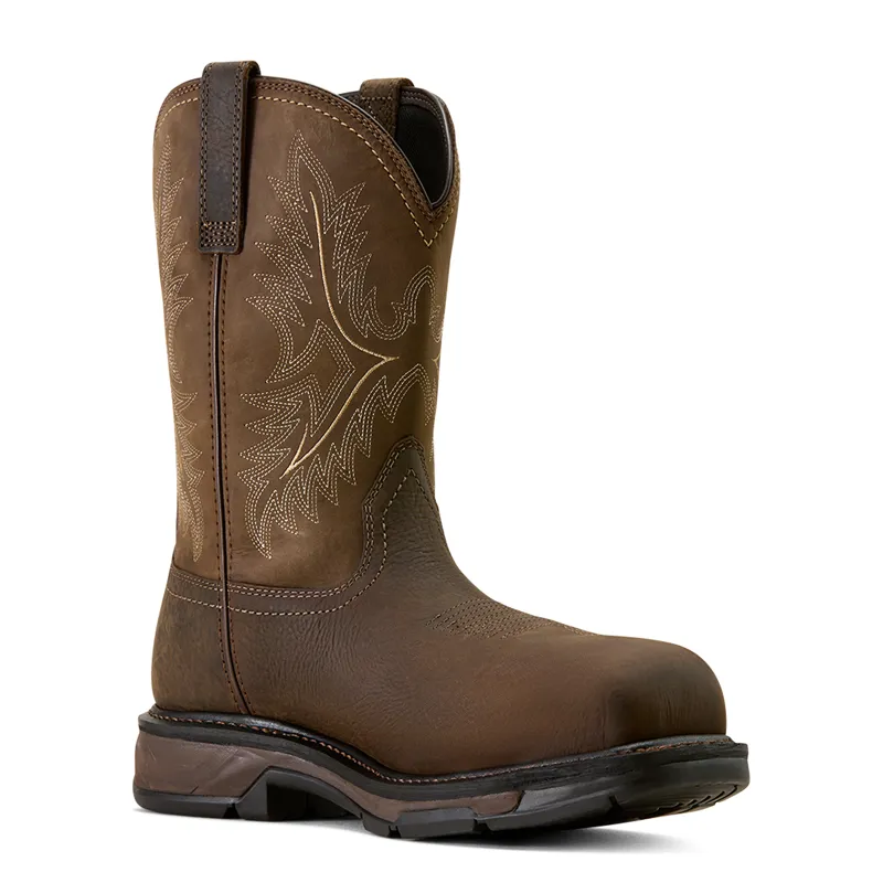 Ariat Men's Workhog XT Wide Square Toe Carbon Cap Work Boots in Mocha/Bruin Brown-2