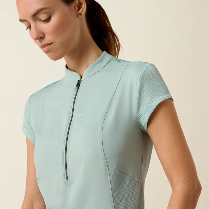 Ariat Women's Breathe 1/2 Zip Baselayer in Blue Surf-1