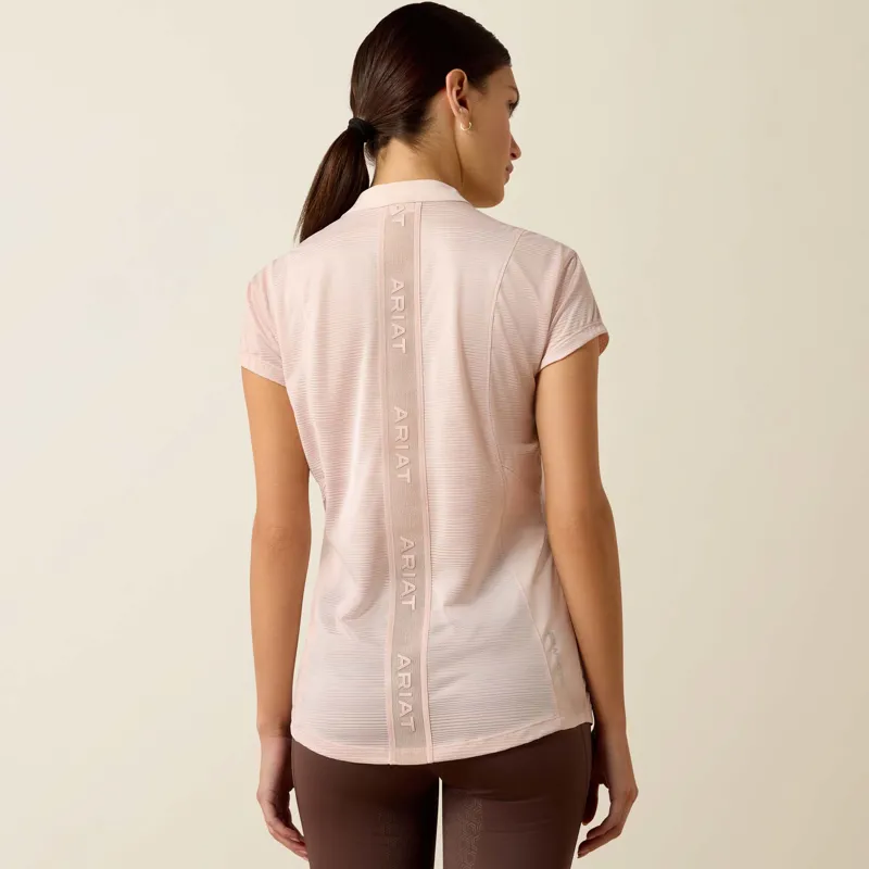 Ariat Womens Breathe 1/2 Zip Baselayer in Sepia Rose XS -3