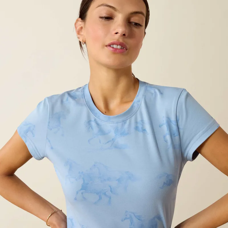 Ariat Womens Mirage T-Shirt in St Tropez Mirage -1