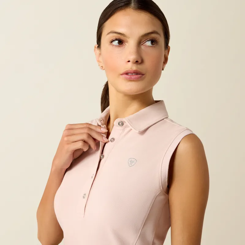 Ariat Prix 3.0 Sleeveless Polo in Sepia Rose-4