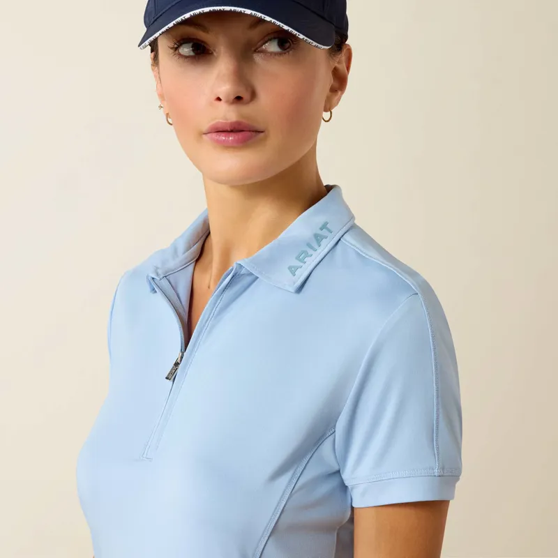 Ariat Women's Bandera 1/4 Zip Polo in St Tropez-3