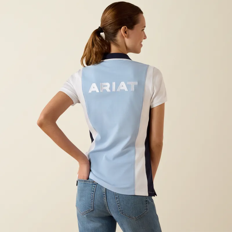 Ariat Women's Taryn Polo in St Tropez and White-2