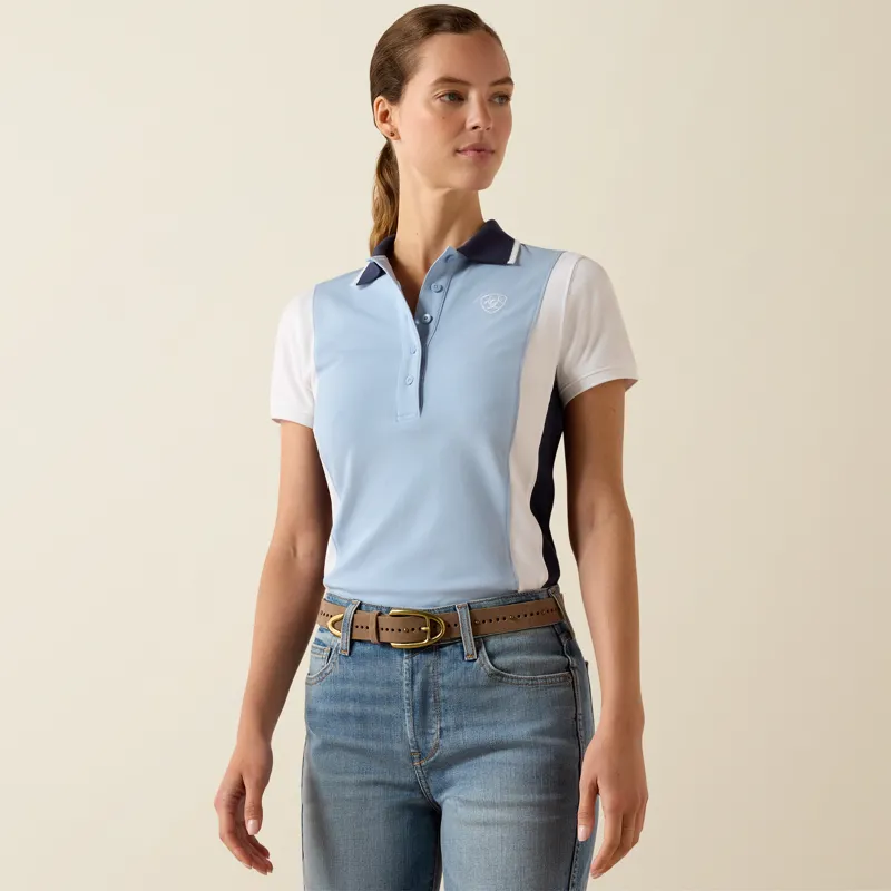 Ariat Women's Taryn Polo in St Tropez and White
