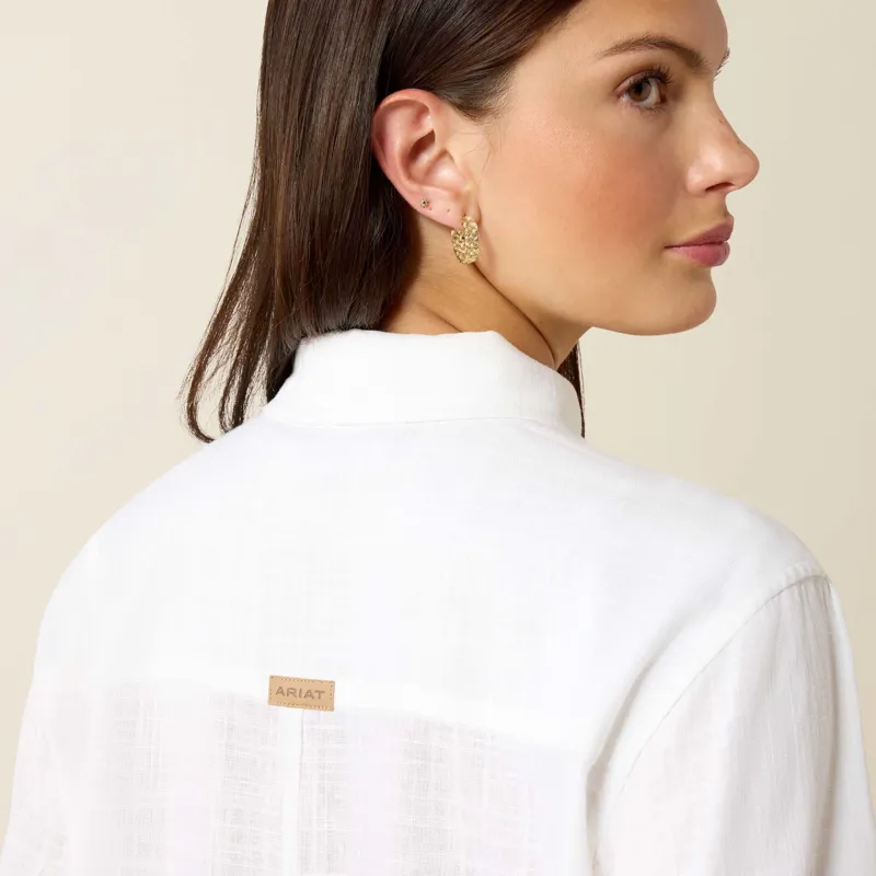 Ariat Women's Rudford Shirt in White-3