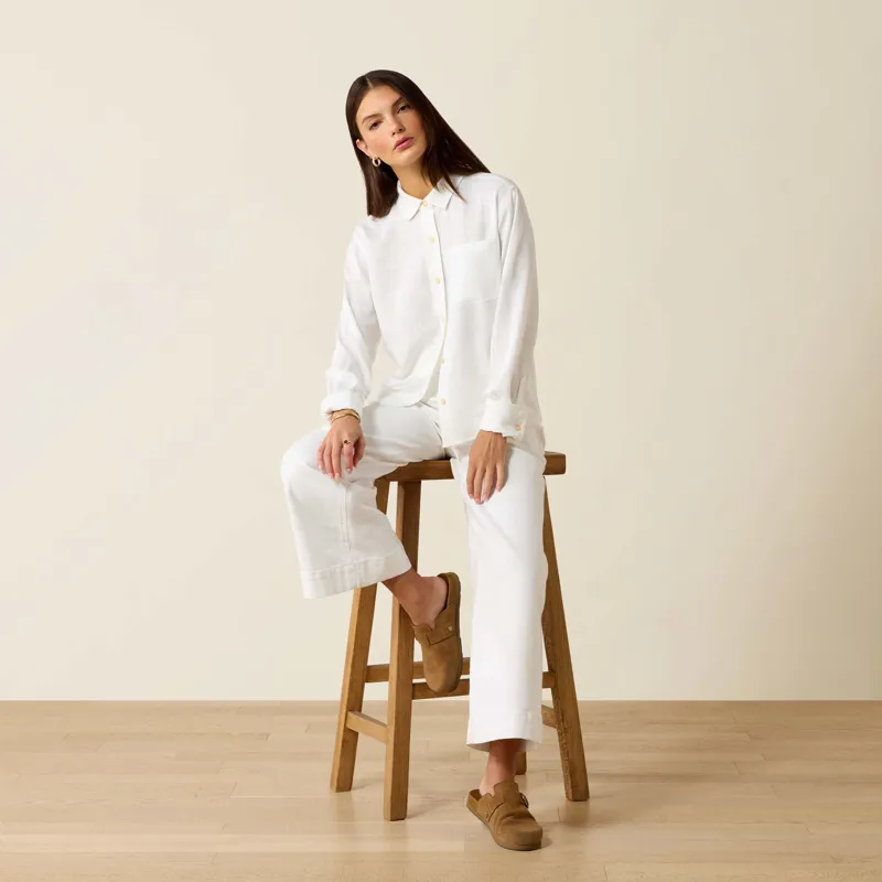 Ariat Women's Rudford Shirt in White-4
