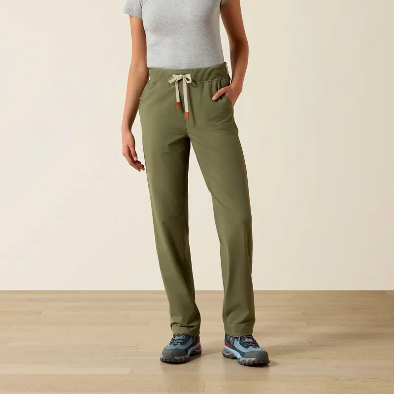 Ariat Womens Traverse Hiking Trousers in Deep Lichen Green-2