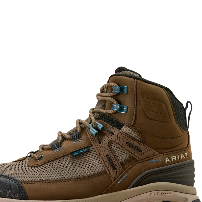 Ariat Womens Traverse Mid Waterproof Hiking Boot in Brown Bark