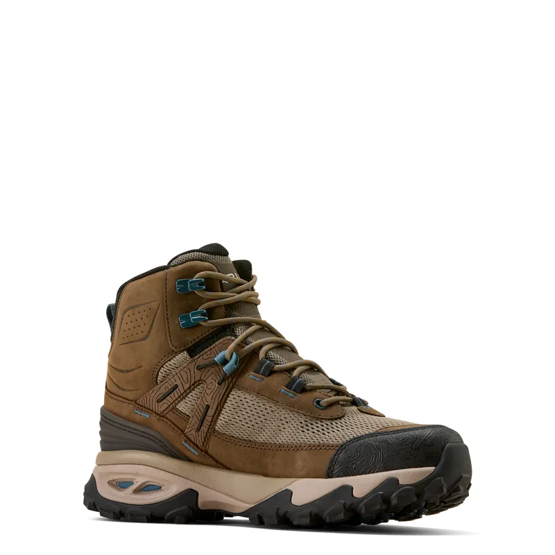 Ariat Womens Traverse Mid Waterproof Hiking Boot in Brown Bark-1
