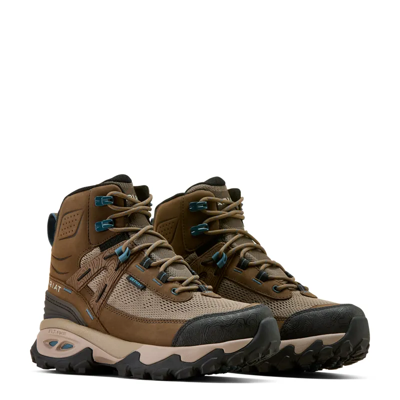 Ariat Womens Traverse Mid Waterproof Hiking Boot in Brown Bark-2