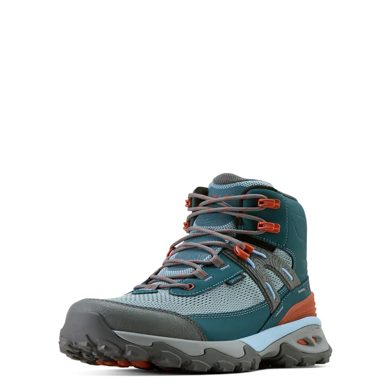 Ariat Womens Traverse Mid Waterproof Hiking Boot in Blue Depths