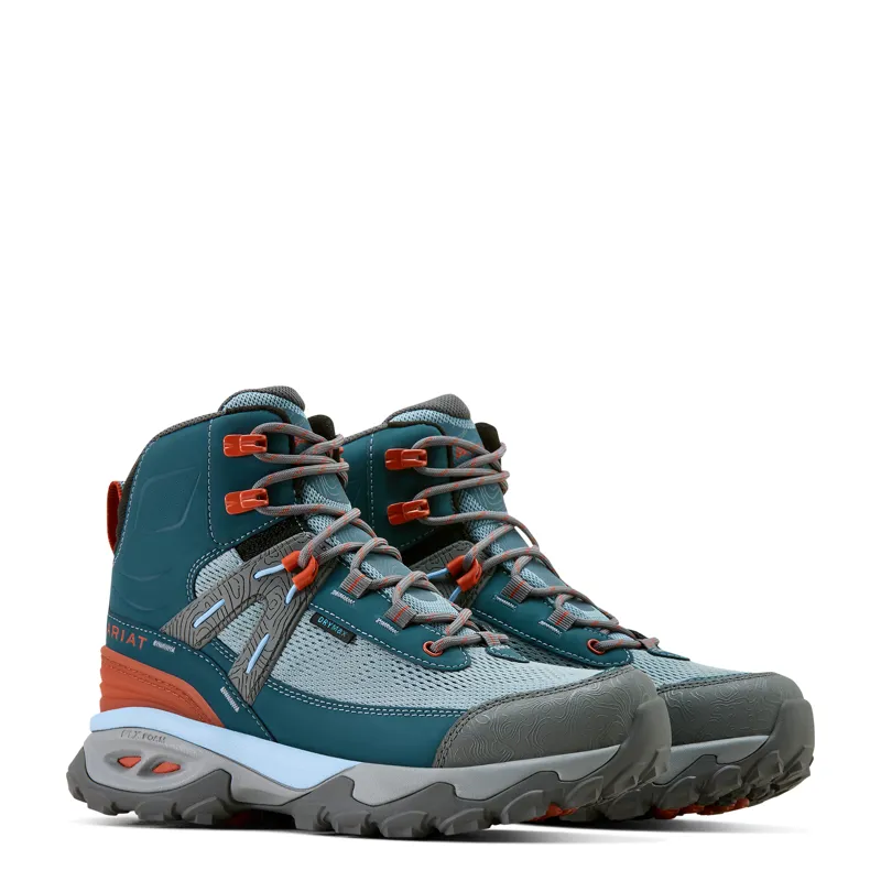 Ariat Womens Traverse Mid Waterproof Hiking Boot in Blue Depths-2