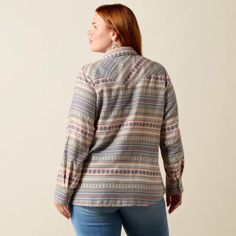 Ariat Arizona Western Snap Shirt in Ombre Blue-3