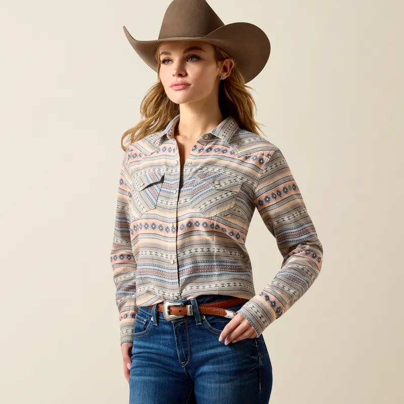 Ariat Arizona Western Snap Shirt in Ombre Blue