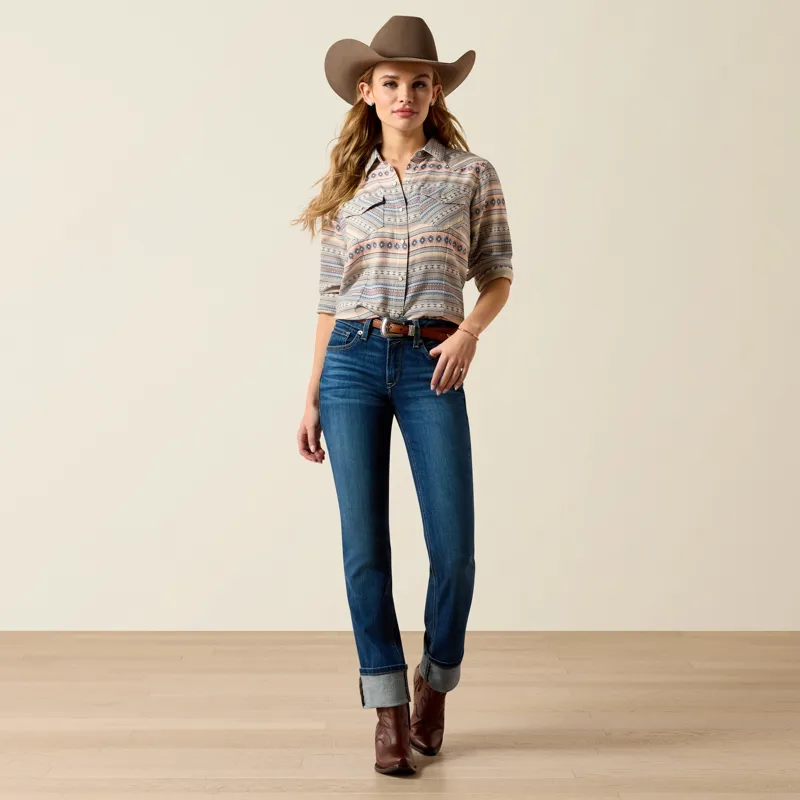 Ariat Arizona Western Snap Shirt in Ombre Blue-1