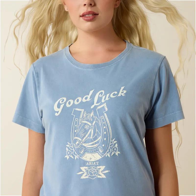 Ariat Lucky Dreams T-Shirt in Ashleigh Blue -1