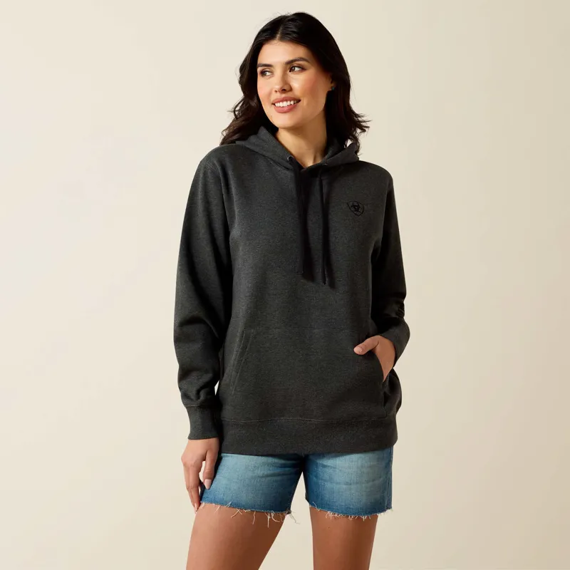 Ariat Womens Ariat Logo 2.0 Hoodie in Charcoal Heather