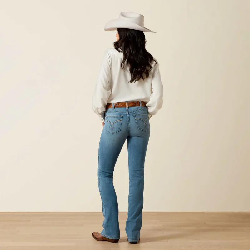 Ariat Womens High Rise Lorena Boot Cut Jeans Tennessee Blue-4
