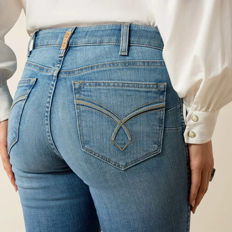 Ariat Womens High Rise Lorena Boot Cut Jeans Tennessee Blue-2