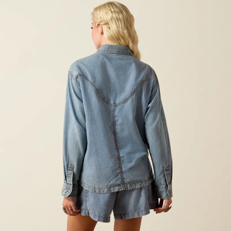 Ariat Bonfire Shirt Jacket in Medium Blue