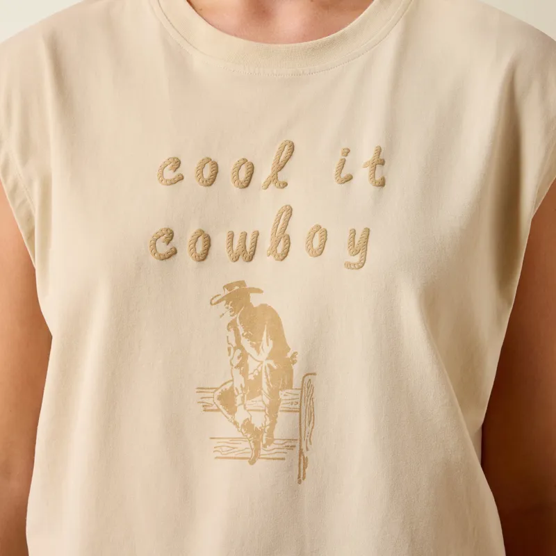 Ariat Womens Cool It T-Shirt in Oyster Grey-3