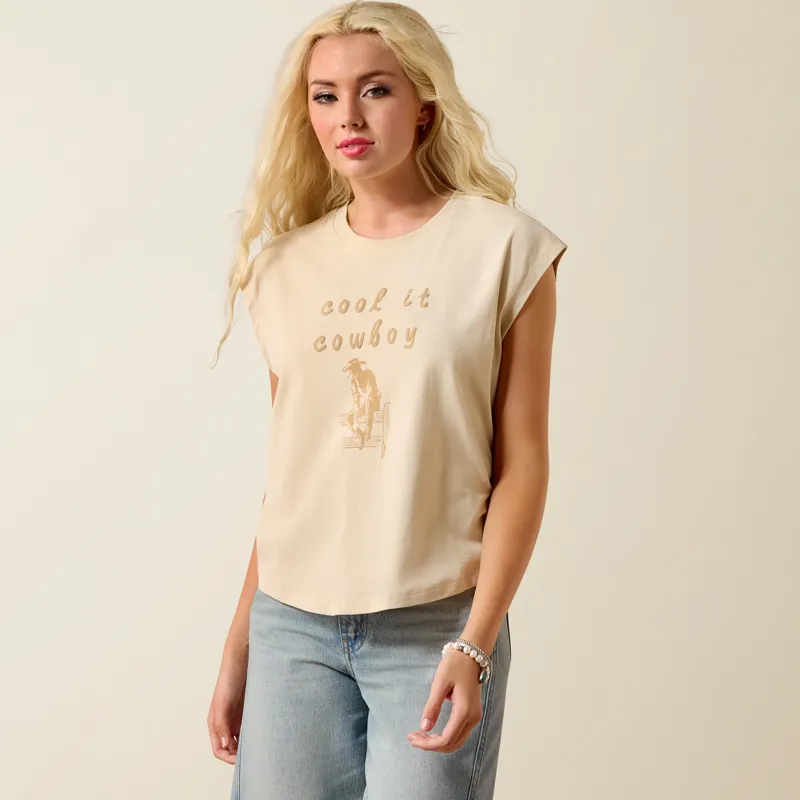 Ariat Womens Cool It T-Shirt in Oyster Grey