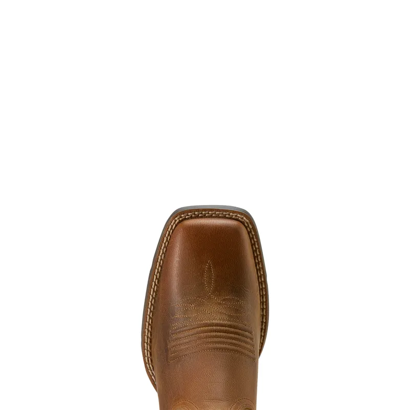 Ariat Womens Round Up Holly Wide Square Toe Western Boot in Western Pearl-5