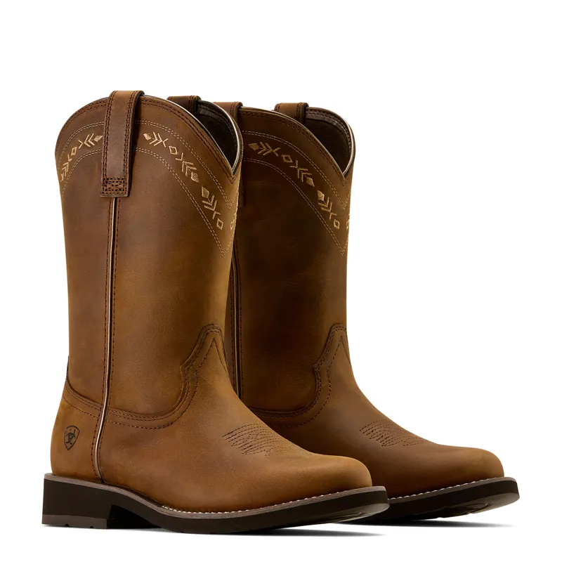 Ariat Women's Kearney Round Toe Western Boot in Distressed Brown-3