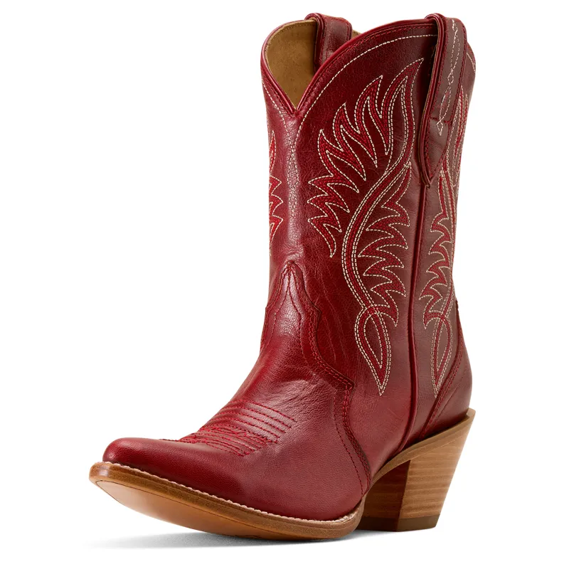 Ariat Women's Julietta J Toe Western Boot in Red Alert-2