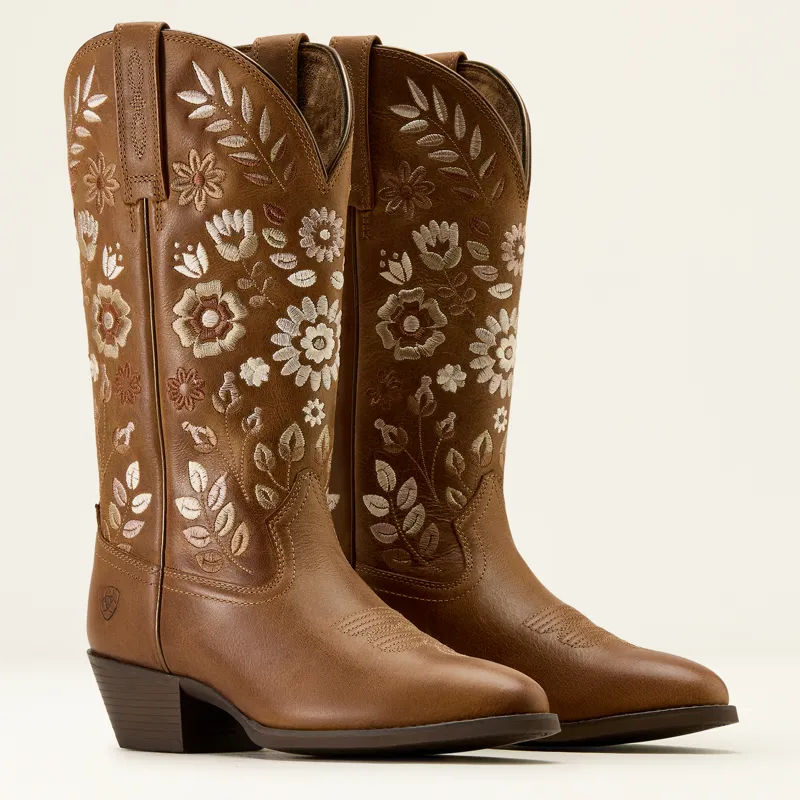 Ariat Womens Heritage Meadow Rtoe Western Boot in Toasty Brown 