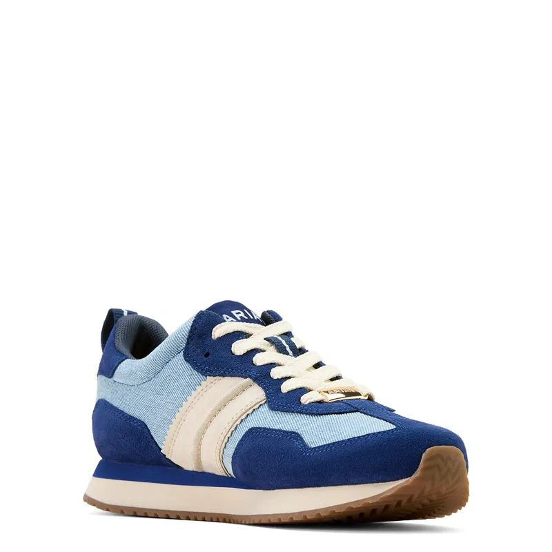 Ariat Womens Ranch Runner Trainer in Light Denim and Blue Depths-2