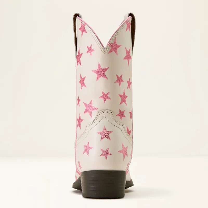 Ariat Youth Palmer R Toe Western Boot in Starlight Blush-3