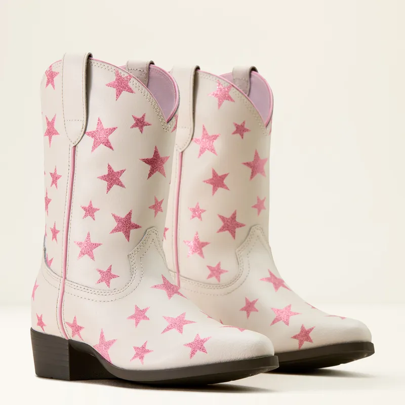 Ariat Youth Palmer R Toe Western Boot in Starlight Blush