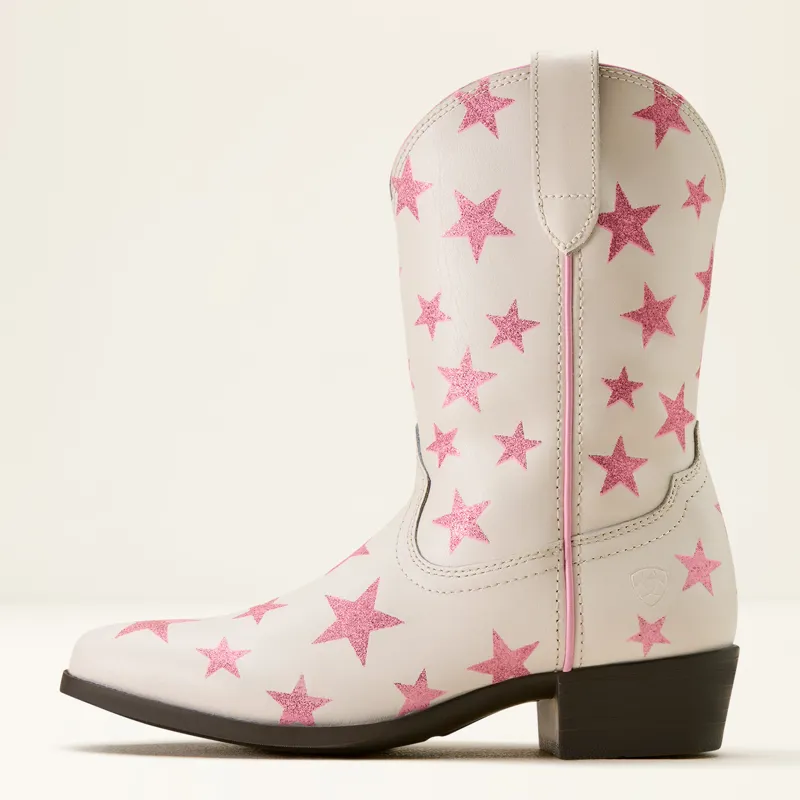 Ariat Youth Palmer R Toe Western Boot in Starlight Blush-1
